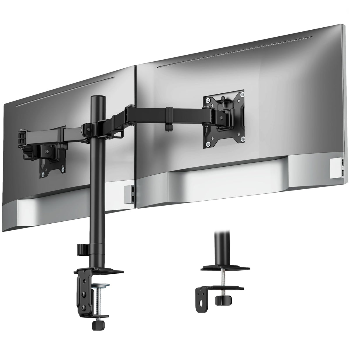 monTEK Heavy-Duty Dual Monitor Stand for 17-32", 22 lbs Each - Image 1