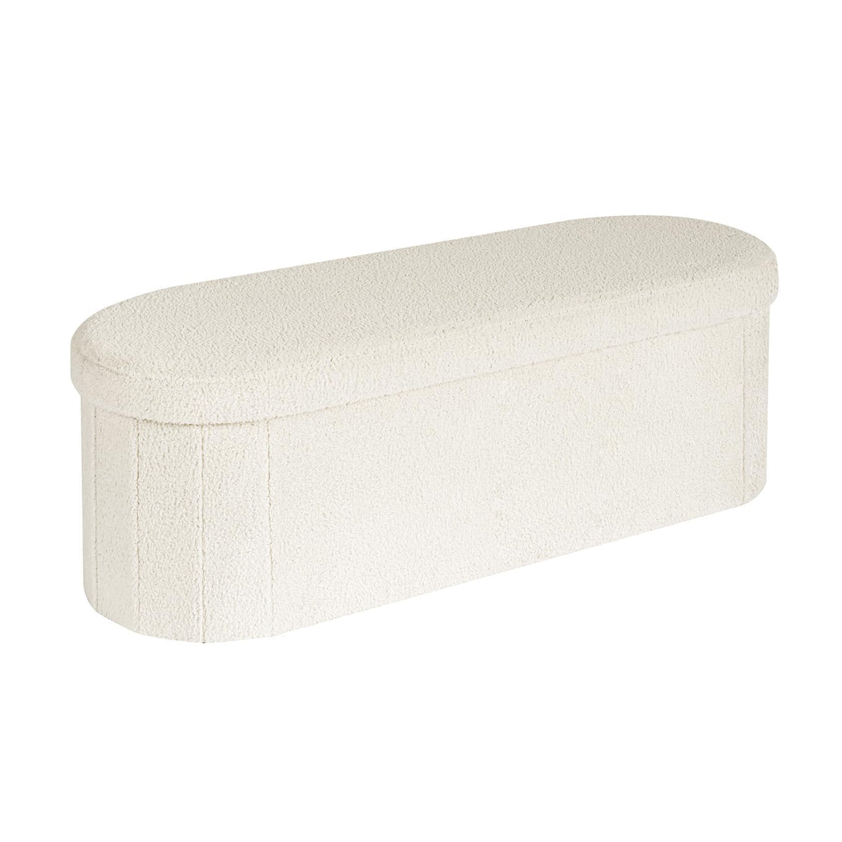 B FSOBEIIALEO 43.3" Sherpa Ottoman with Storage for Living - Image 1