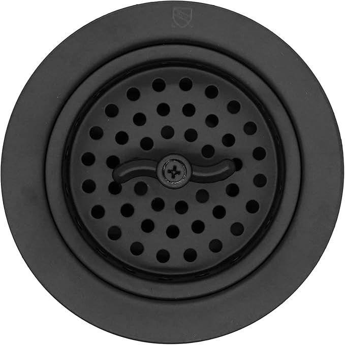 Westbrass R213-62 Wing Nut Style Large Kitchen Basket Strainer, Matte Black