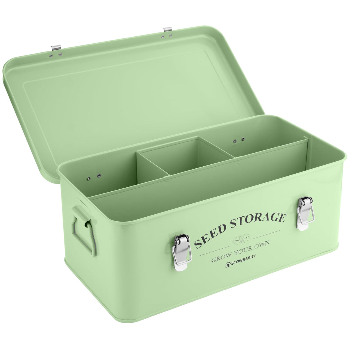 Seed Storage Box Organiser - Seed Tin with 4 Handy Compartments - Image 1
