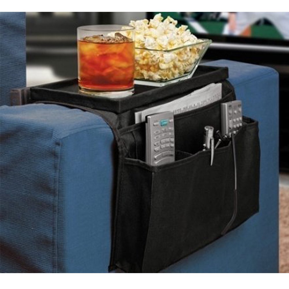 6 Pockets TV Remote Control Organizer, Home Sofa Console - Image 1