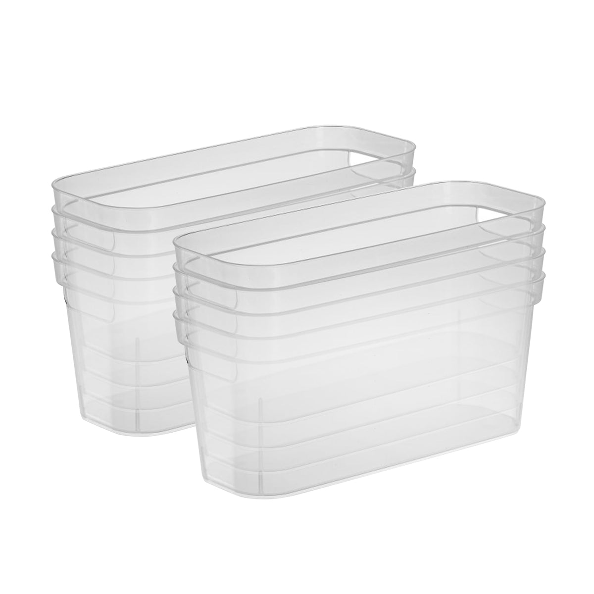 Sterilite Narrow Shelf Bin, Clear Plastic Open Top Storage Basket - Image 1