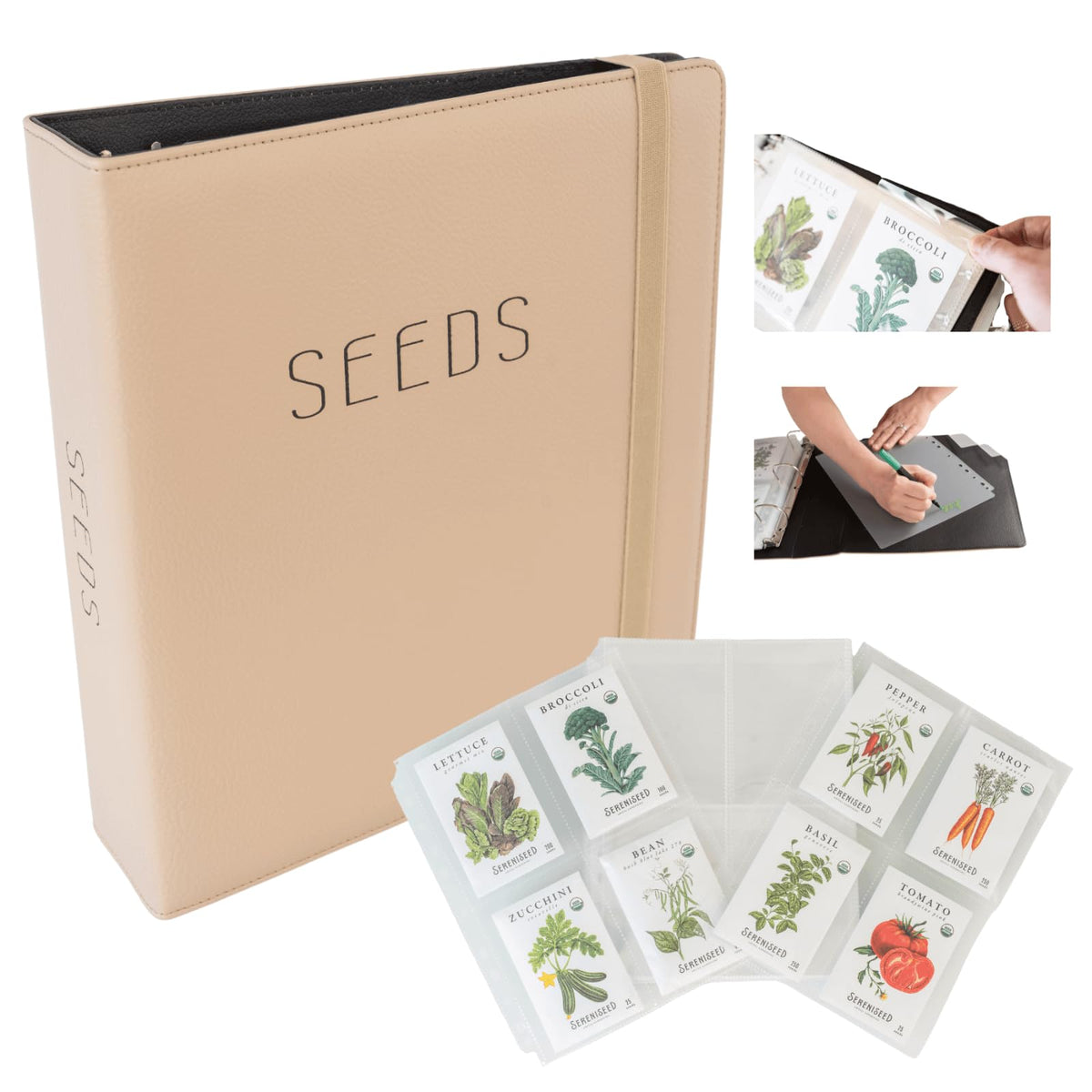 Seed Storage Binder – Garden Seed Organizer with 50 Sheet - Image 1