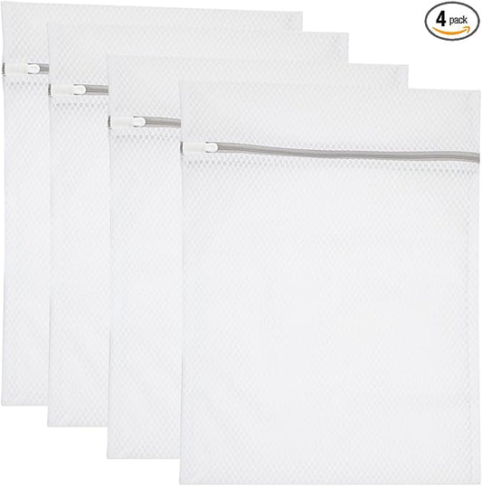 Set of 4 Mesh Laundry Bags, 12 x 16 Inches lingerie bags for Laundry (4)