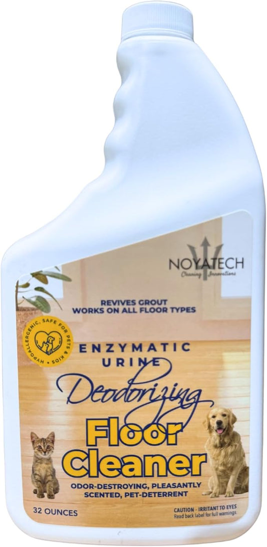 Pet Floor Cleaner – Enzyme Powered Odor Eliminator. Floor Cleaner for Mopping – Removes Urine & Stains – Deep Cleaner for Floors & Grout – Commercial-Grade Concentrate