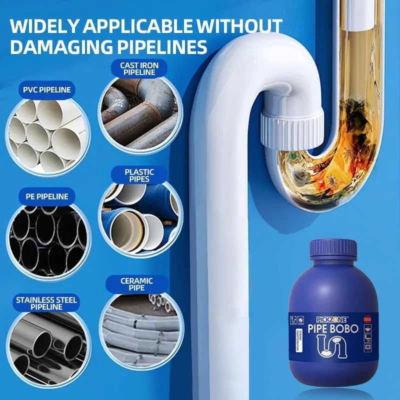 Heavy-Duty Drain Cleaner & Clog Remover – Powerful Unclogging for Shower, Tub & Kitchen (3-Pack) | Fixory911
