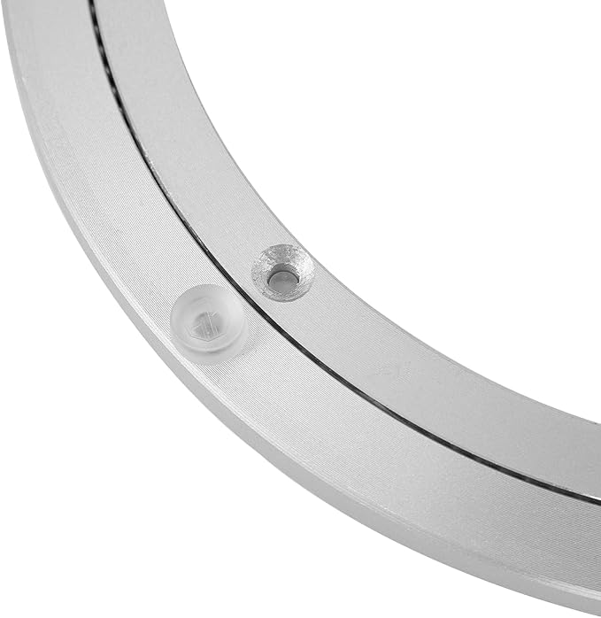QDiShi 16 Inch Lazy Susan, Heavy Duty Swivel Turntable Aluminum Bearing Metal Rotating Turntable Bearings Swivel Plate Hardware for Dining-Table and Workbench (16 inch)