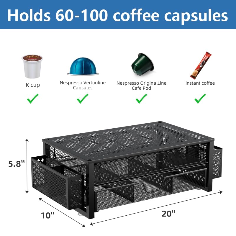 Simple Trending Coffee Pod Holder for K Cups, with 2 Tier Slidng - Image 7