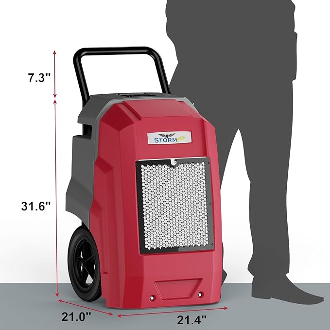 ALORAIR Storm Pro Commercial Dehumidifier 180 PPD, LGR Portable Dehumidifier with Pump, cETL Listed, 6 Years Warranty, LCD Display, for Clean-Up, Flood, Moisture
