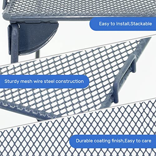 Neudeco Shelf Organizer, Gray, 2 Pack - Image 4