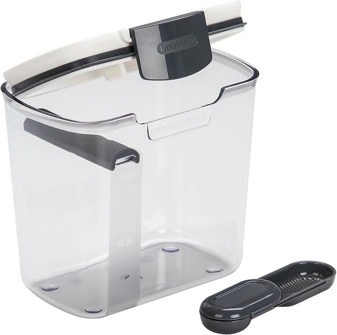 Progressive International Prepworks ProKeeper 2- Piece Kitchen Clear Food Baker's Kitchen Storage Organization Canister Set (Powdered Sugar 1.4-Quart)