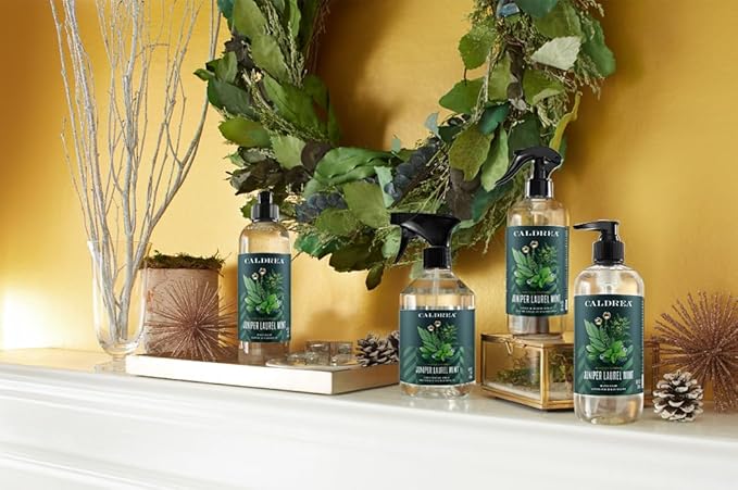 Caldrea Multi-Surface Countertop Spray Cleaner, Made with Vegetable Protein Extract, Juniper Laurel Mint Scent, 16 oz