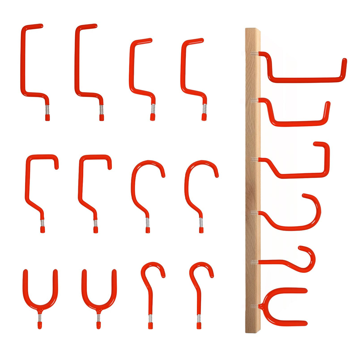 Garage Hooks Heavy Duty, 12-Pack Mixed Utility Garage Hooks - Image 1