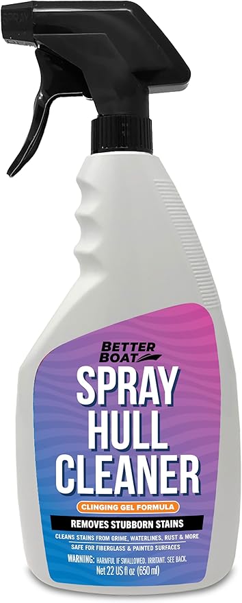 Fiberglass Boat Hull Cleaner, Marine-Grade Stain Remover & Restorer, Deck Cleaner for Boats, Pontoons, Sailboats, Pro Wash Cleaning Supplies