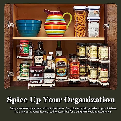 Vertical Spice Narrow Spice Rack - Sliding Spice Jars Organizer - Image 6