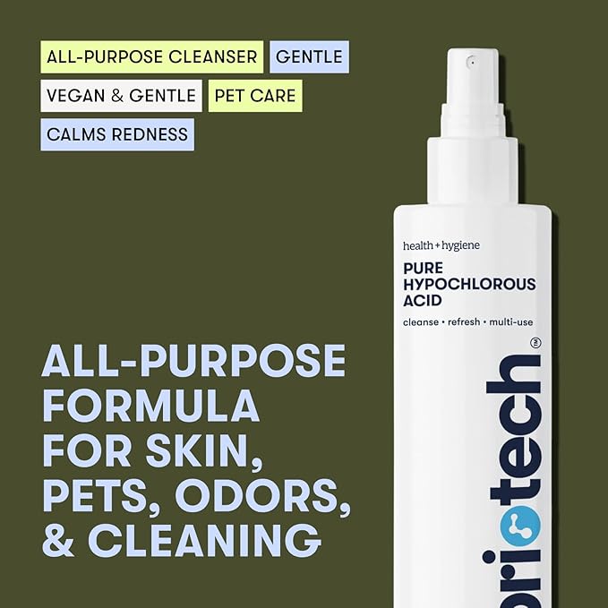 BRIOTECH Pure Hypochlorous Acid Spray and Cleanser, Original Premium HOCl Topical Solution, Multi-Purpose Cleaner, Family Approved & Pet Friendly, 8.5 fl oz (2 Pack)