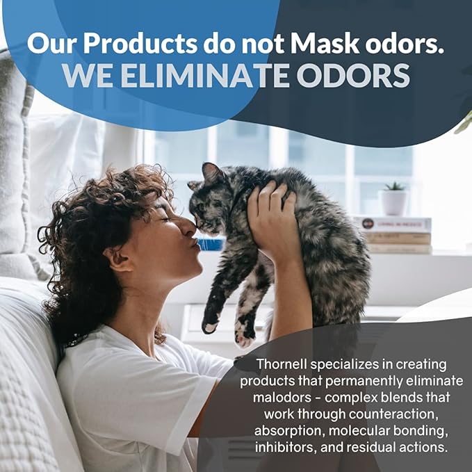 Thornell Cat Odor-off: Cat Spray Odor Eliminator - Pet Odor Eliminator for Home - Pet Urine Odor Eliminator Spray, 22oz