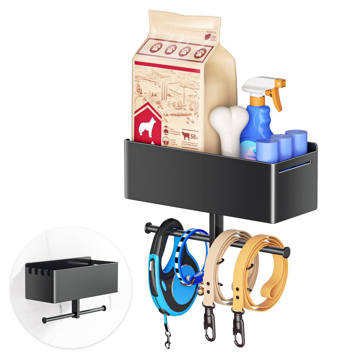 Dog Leash Holder for Wall, Dog Leash Hooks - Image 1
