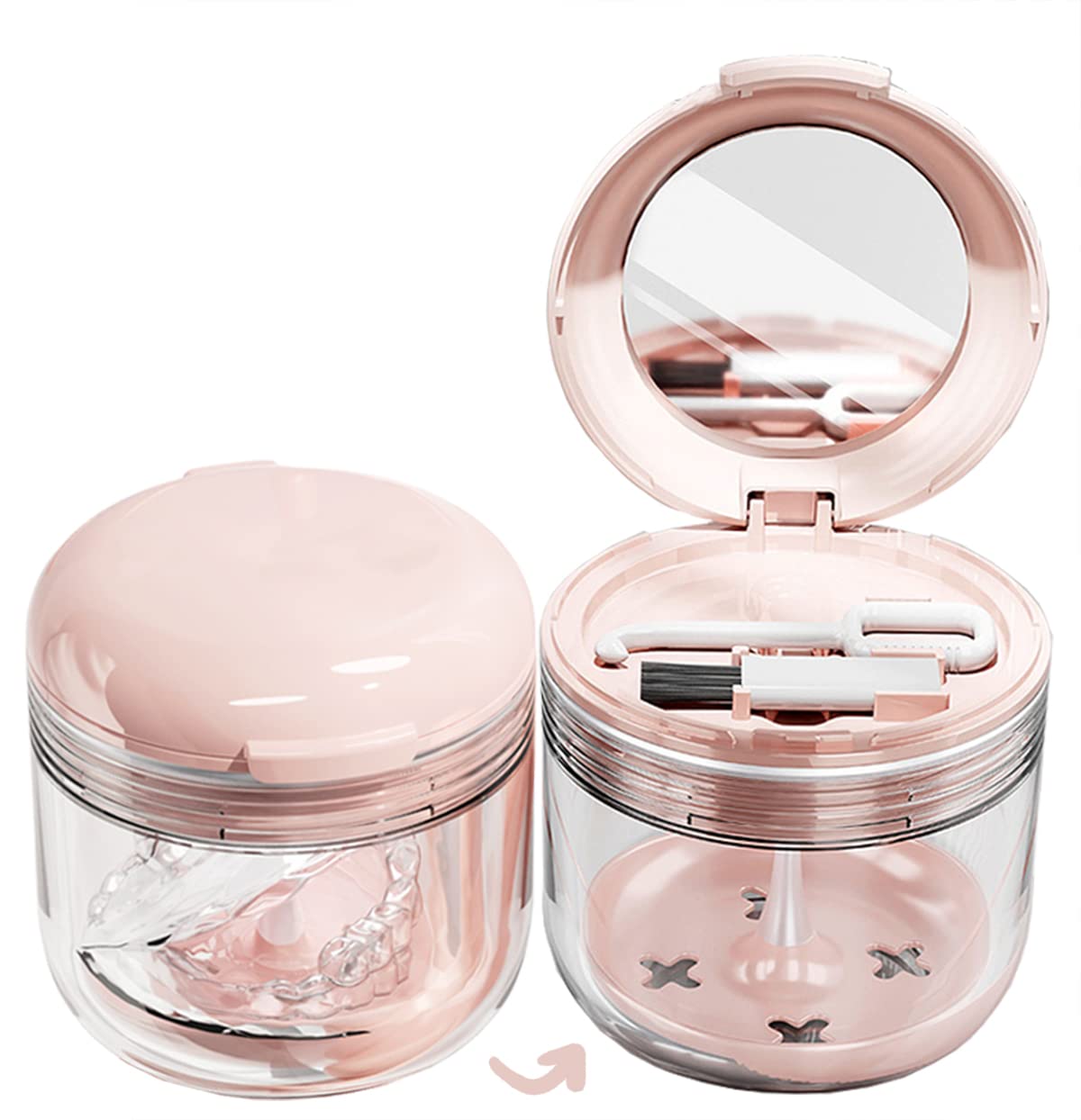 MURRI&MURRDI Retainer Mouth Guard Soak Container Box, Denture - Image 2