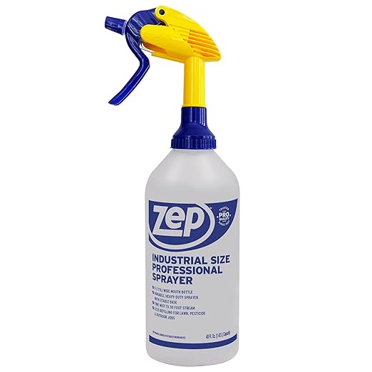 Zep Industrial Sprayer Bottle - 48 Ounces (Case of 8) C32810 - Up to 30 Foot Spray, Adjustable Nozzle