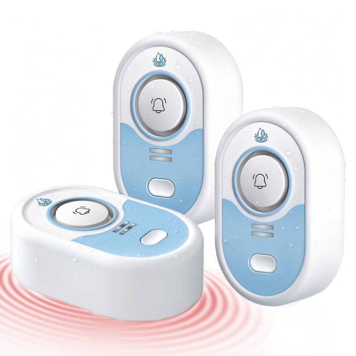 LSENTLY Water Leak Detector Alarm 3 Pack, Water Sensor - Image 1
