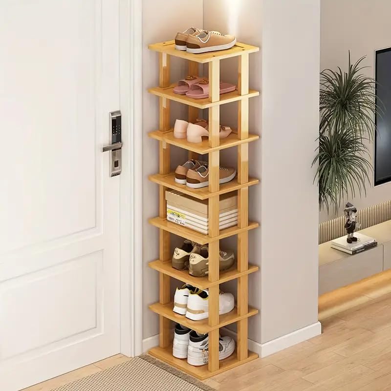 Vertical Shoe Rack,Tall Narrow Shoe Shelf Organizer - Image 5
