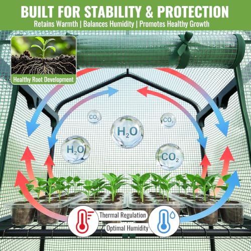 Mini Greenhouse Indoor Outdoor 4 Tier Portable Greenhouse - Image 4
