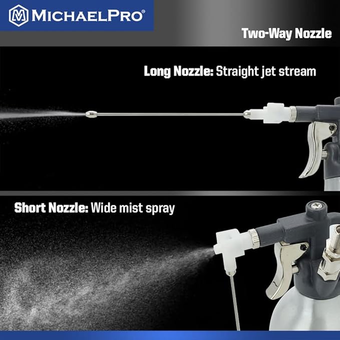 MichaelPro MP019001 21oz Heavy Duty Aluminum Fluid Spray Can | Max 140psi Working Pressure | High Pressure Refillable Air Sprayer