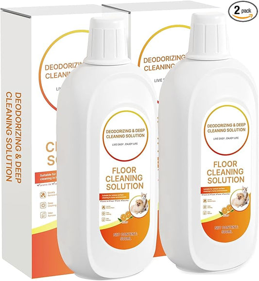 2 Packs Floor Cleaner Orange Scented Compatible with Tineco Cleaning Solution Deep Clean Residue & Streak Free, for Tineco Solution Cleaning Liquid for ALL Robotic Vacuum Mop Cleaner Solution