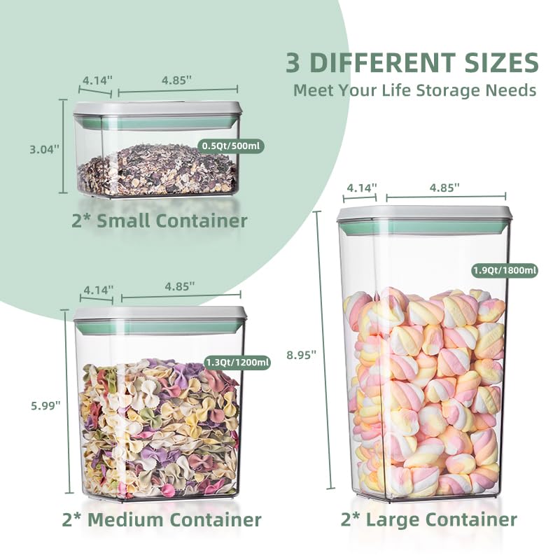 Airtight Food Storage Container Sets with Lids 6Pcs Pop - Image 3
