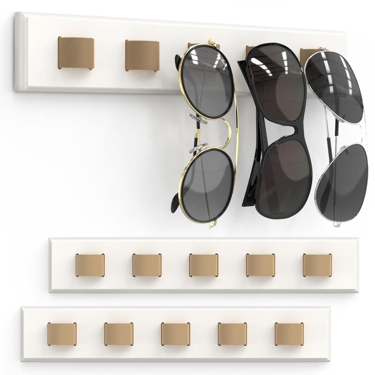 Durmmur Wooden Sunglass Organizer, Wall Mount/3M Adh | All Products - Image 1
