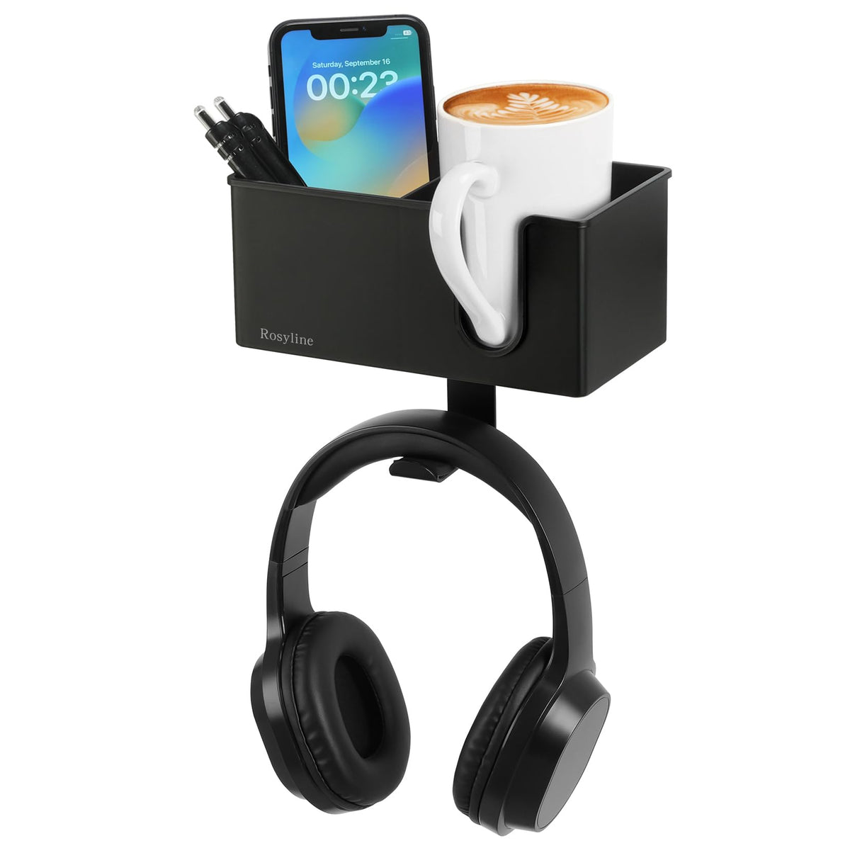 Rosyline 3-in-1 Clip-on Cup Holder for Desk with Desktop - Image 1