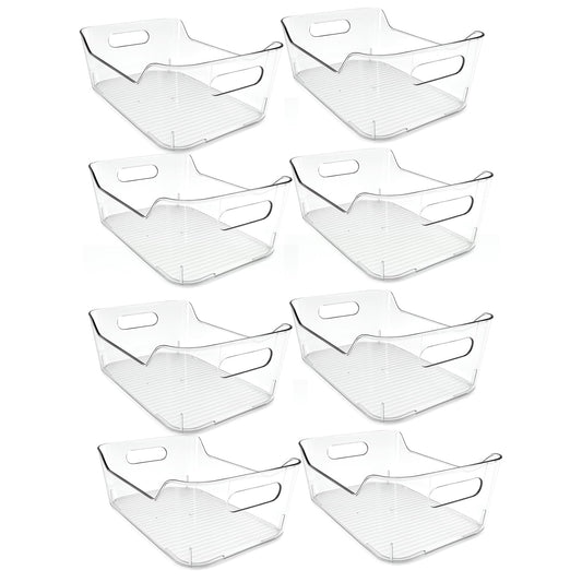 8 Pack Acrylic Pantry Storage Bins, Storage Bins for Cabinets - Image 1