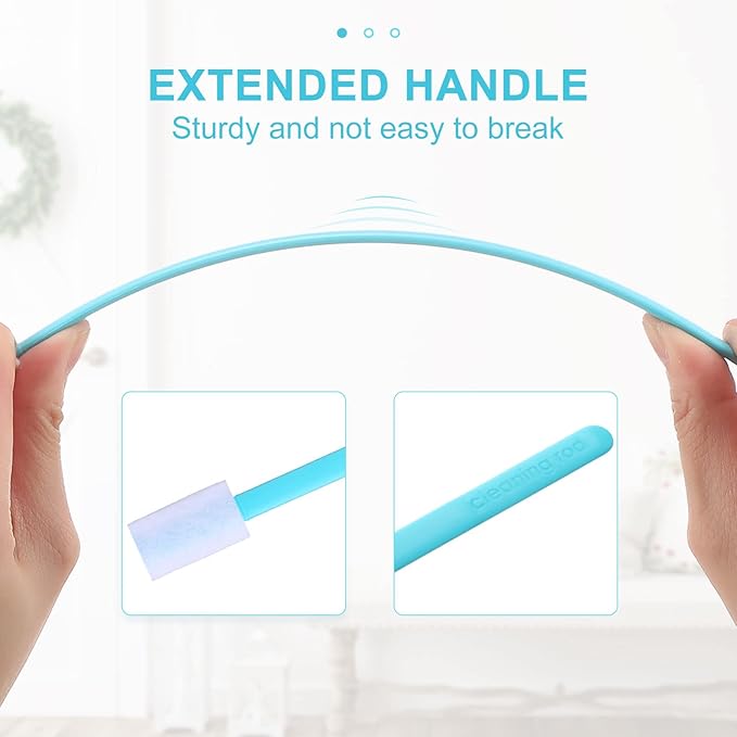 Sieral Disposable Crevice Cleaning Brushes Bulk Disposable Crevice Cleaner Tools for Toilet Window Sill Keyboard Car Ac(100 Pcs)