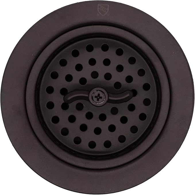 Westbrass D213-12 3-1/2" Wing Nut Twist Style Large Kitchen Sink Basket Strainer, Oil Rubbed Bronze