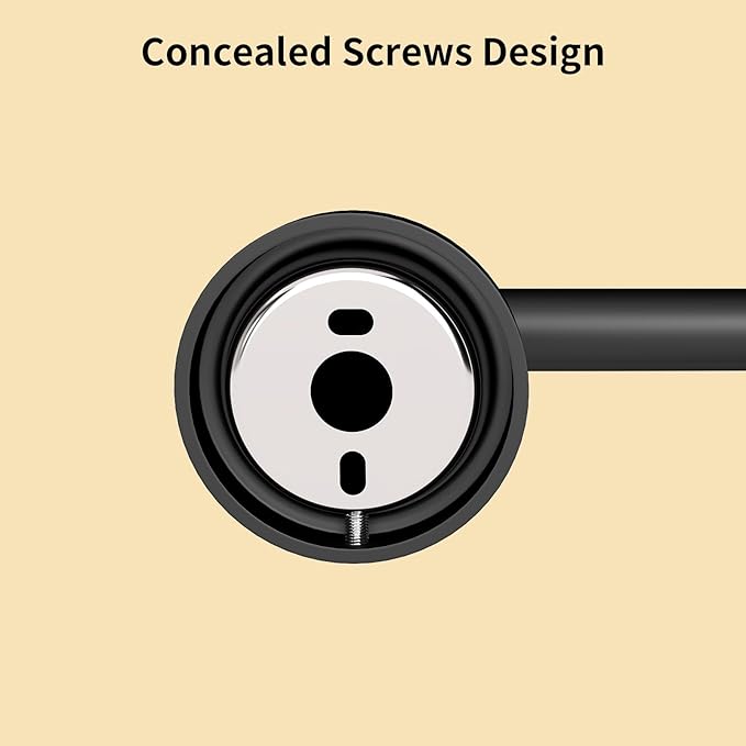 YUMORE Matte Black Bathroom Accessories Set, 4 Pieces Bathroom Hardware Set, Towel Bar Set Stainless Steel Wall Mounted, Towel Racks for Bathroom, Robe Towel Hooks, Toilet Paper Holder