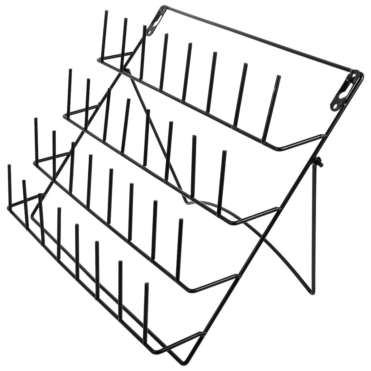 Veemoon Wall Mounted Pegboard Organizer, Black Iron Rack - Image 1