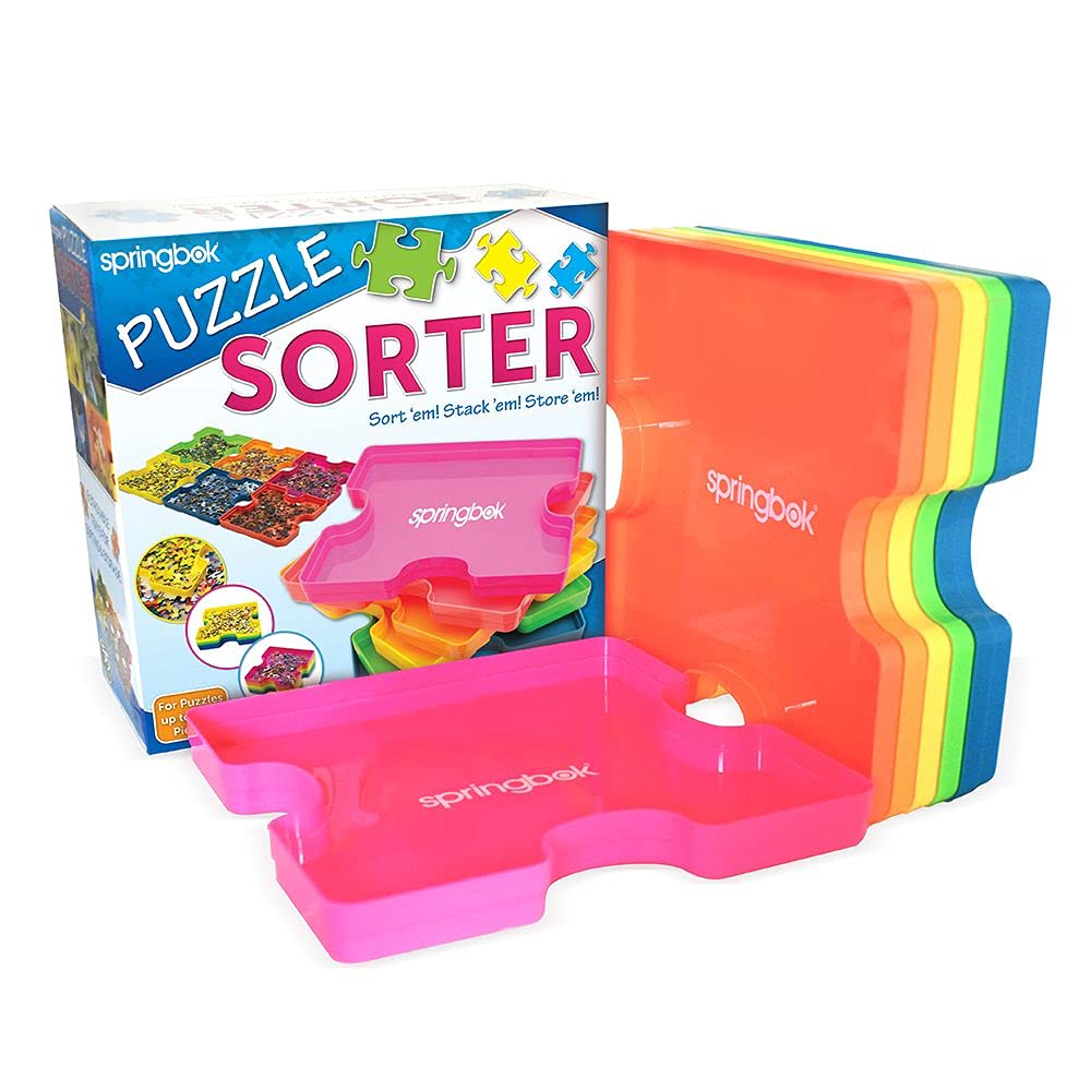 Springbok Puzzle Sorting Trays 6-Piece Stackable Puzzle - Image 1