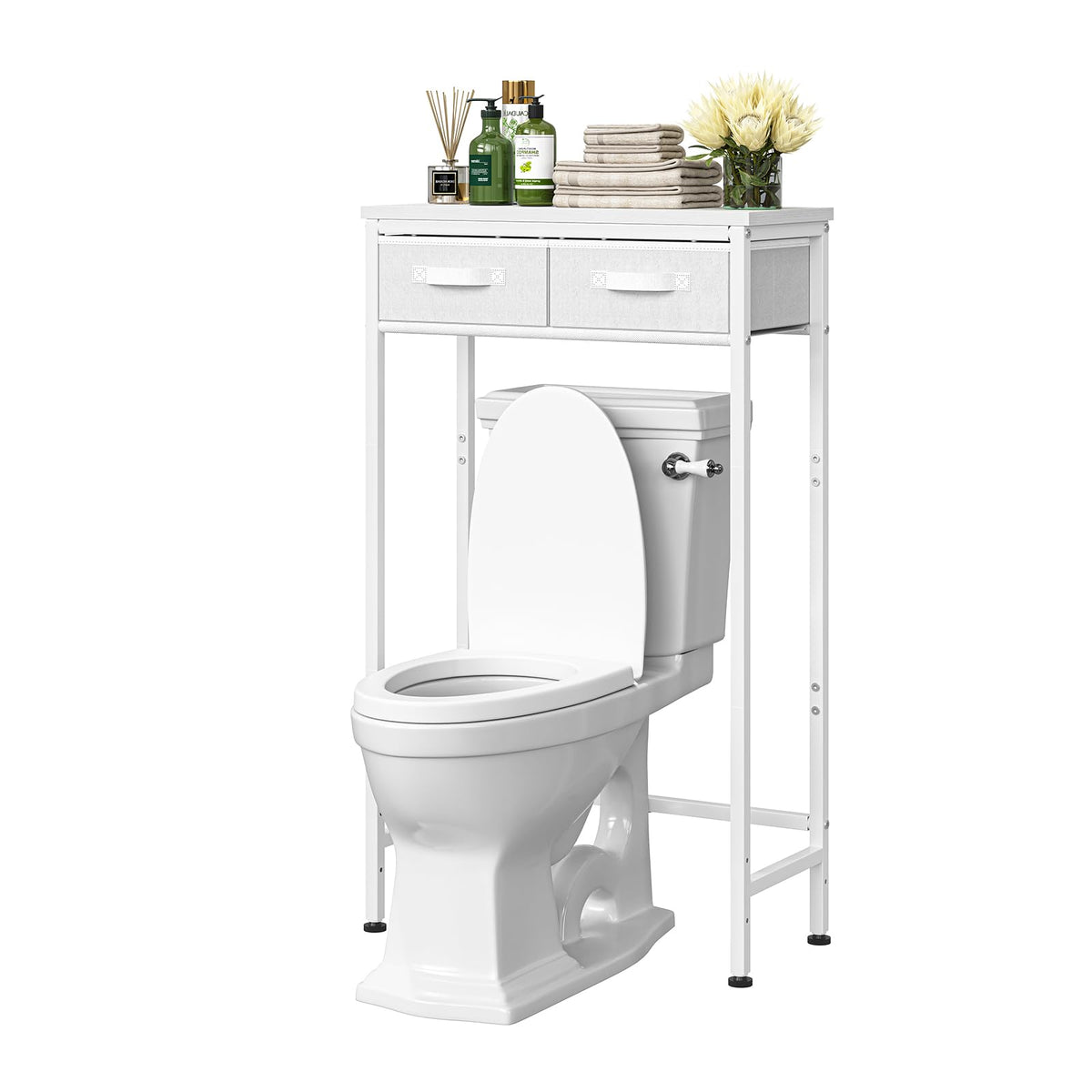Simple Trending 2-Tier Over The Toilet Storage with 2 - Image 1