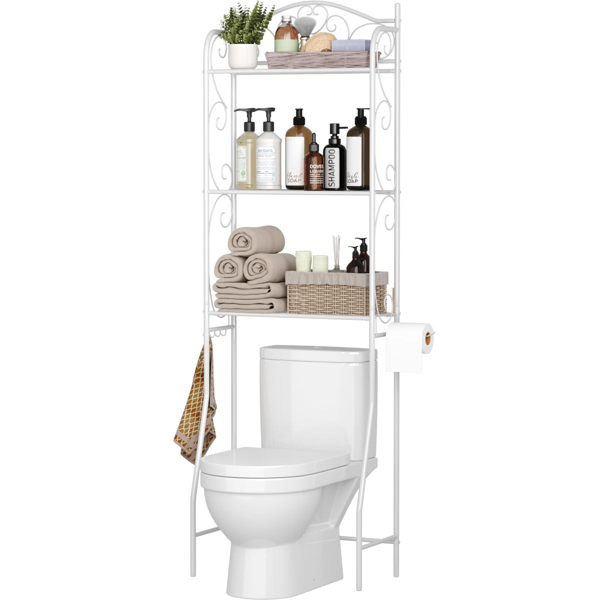 HOME BI Over The Toilet Storage Shelf, 3-Tier Over Toilet - Image 1