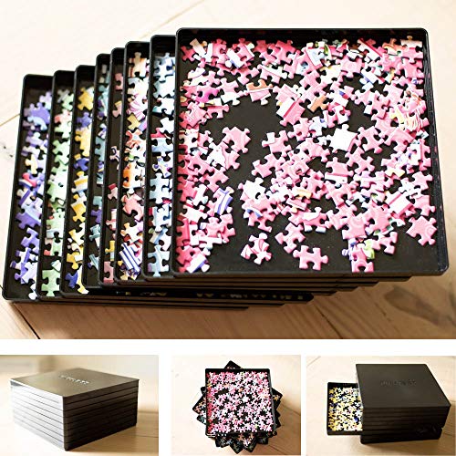 Puzzle Sorting Trays with Lid Stackable 9" x 9" Puzzle - Image 6