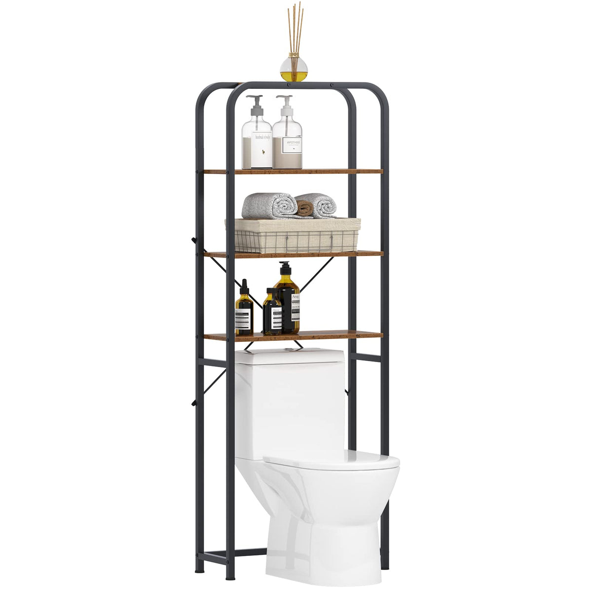 SogesHome 4-Tier Over Toilet Storage Shelf, Bathroom Space-Saving - Image 1