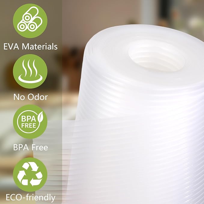 Shelf Liner 36 Inches Wide, Non-Slip Cabinet Liner Thickened, Washable Under Sink Mat, Non Adhesive Drawers Liner for Kitchen Cabinet, Shelves, Refrigerator, Desks, Clear, 36 Inches x 20 FT