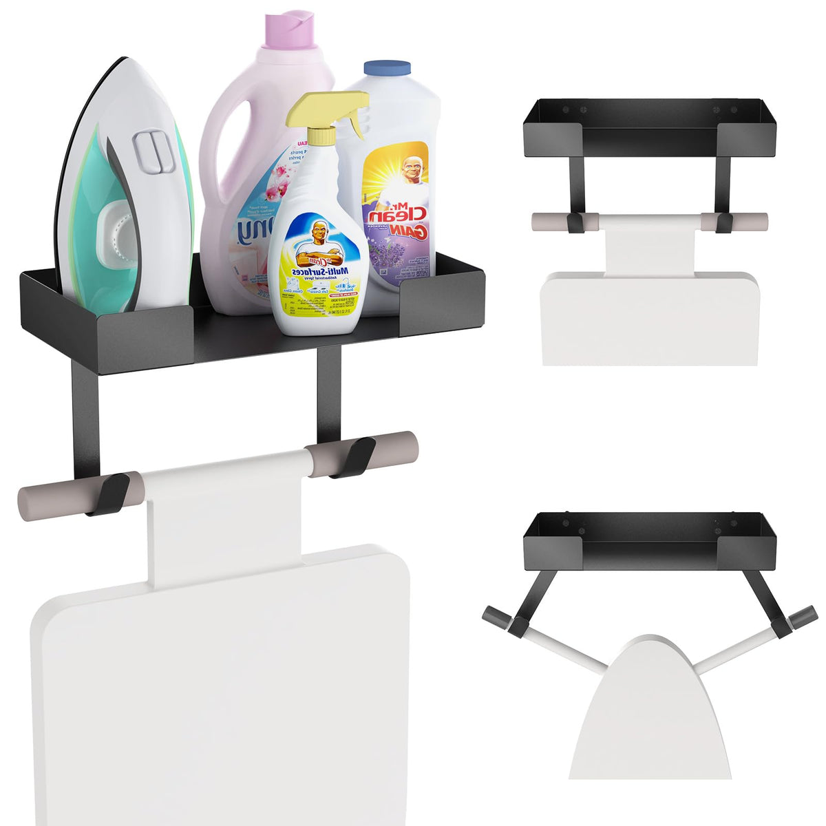 Ironing Board Hanger Wall Mount, Metal T&Y Shaped Iron - Image 1