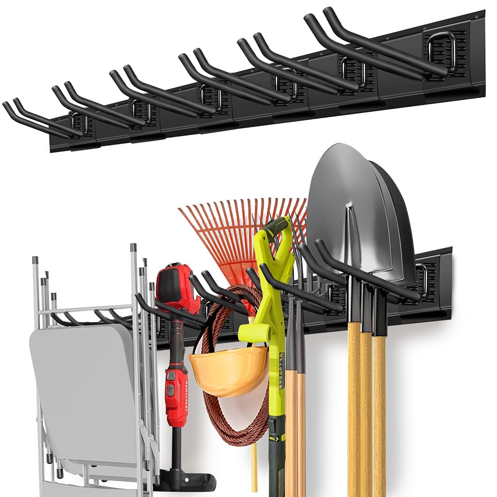 PIYILO Garage Wall Organizer, 48 inches Adjustable Garden Tool - Image 1