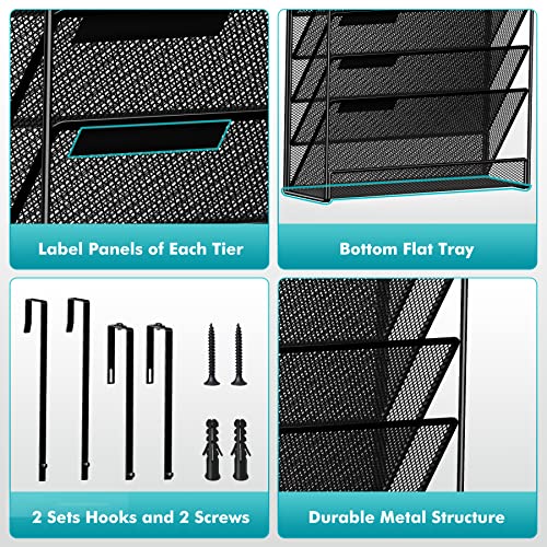 Delifox 7 Compartment Wall Mounted Hanging File Organizer - Image 4
