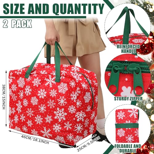 2 Pcs Christmas Ornament Storage 18 x 15 x 10 Inch | Home Organization - Image 4
