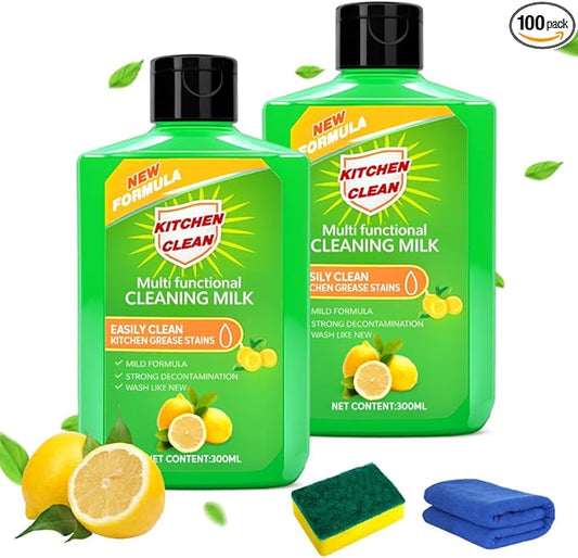 Cleaning Milk House Cleaner, 2026 New Powerful Multifunctional Cleaner, Powerful Concentrated Cleansing Lotion, Multi Functional Effective Cleaning Milk for Household Kitchen and Bathroom (2pcs)