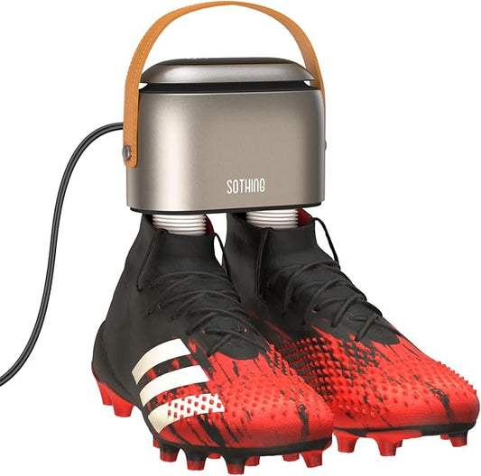 SOTHING Boot Dryer, Portable Shoe Dryer for Sneakers, Ozone Deodorizer, Retractable Hoses, 95W Rapid Drying, 3 Heat Levels, LED Touch Panel, 1–9H Timer, for Work Boots, Soccer Cleats, Gloves