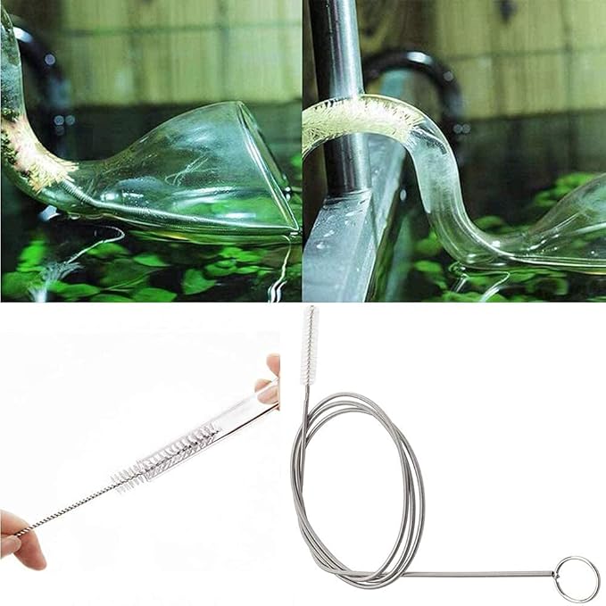 Extra Long Pipe Tube Cleaner Fridge Drain Pipe Dredging Tool Flexible Drain Brush Skinny Tube Spiral Cleaning Brush Drinking Straw Cleaner Brush Nylon Spring Brush 155CM 3pcs